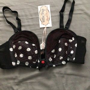 Bettie Page Polka Dot Overwire bra
